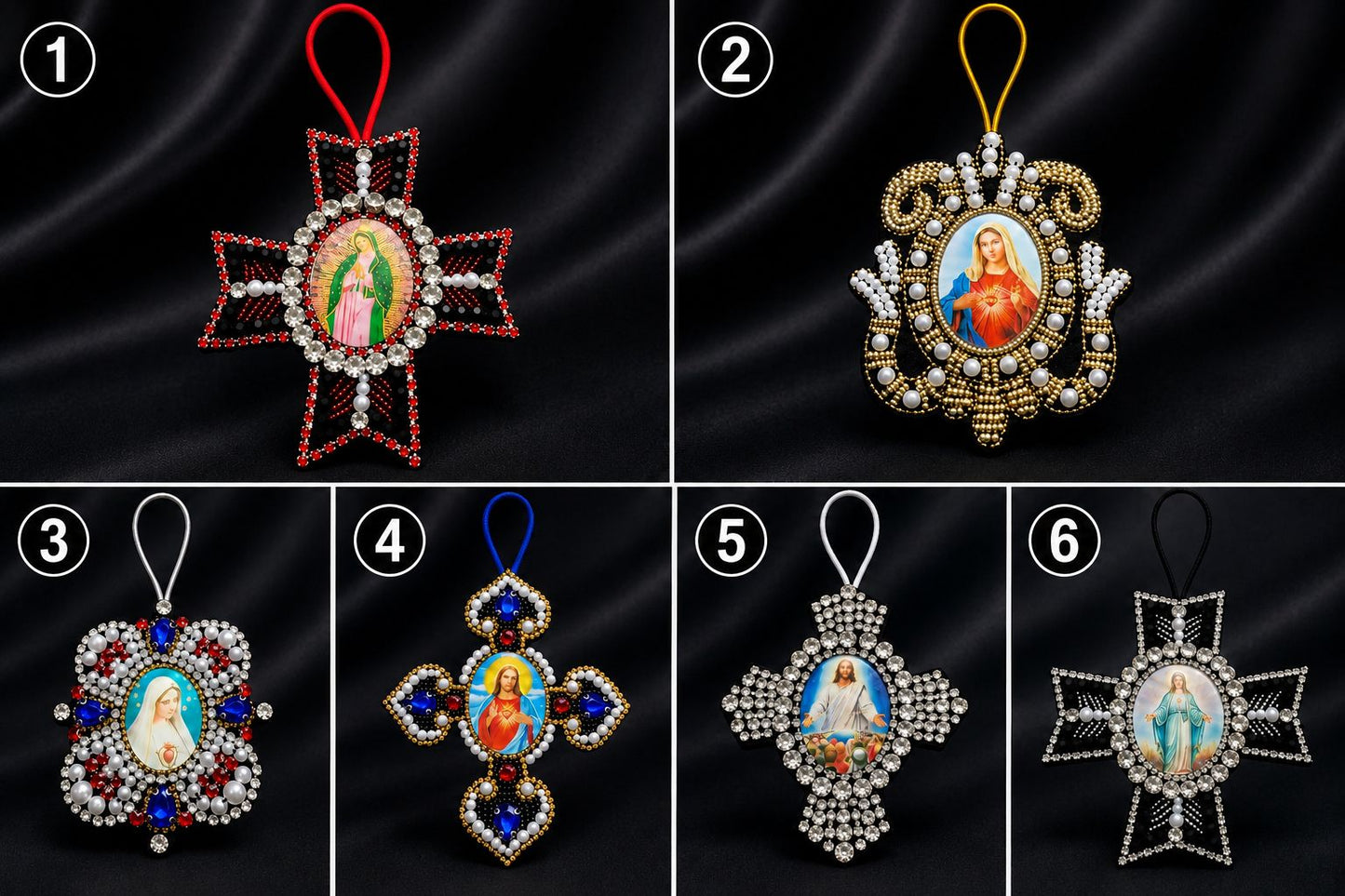 Handcrafted Religious Rearview Mirror Charm