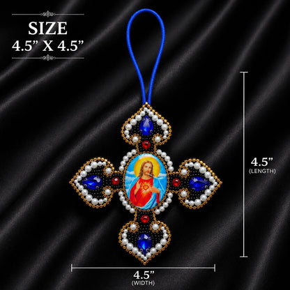 Handcrafted Religious Rearview Mirror Charm