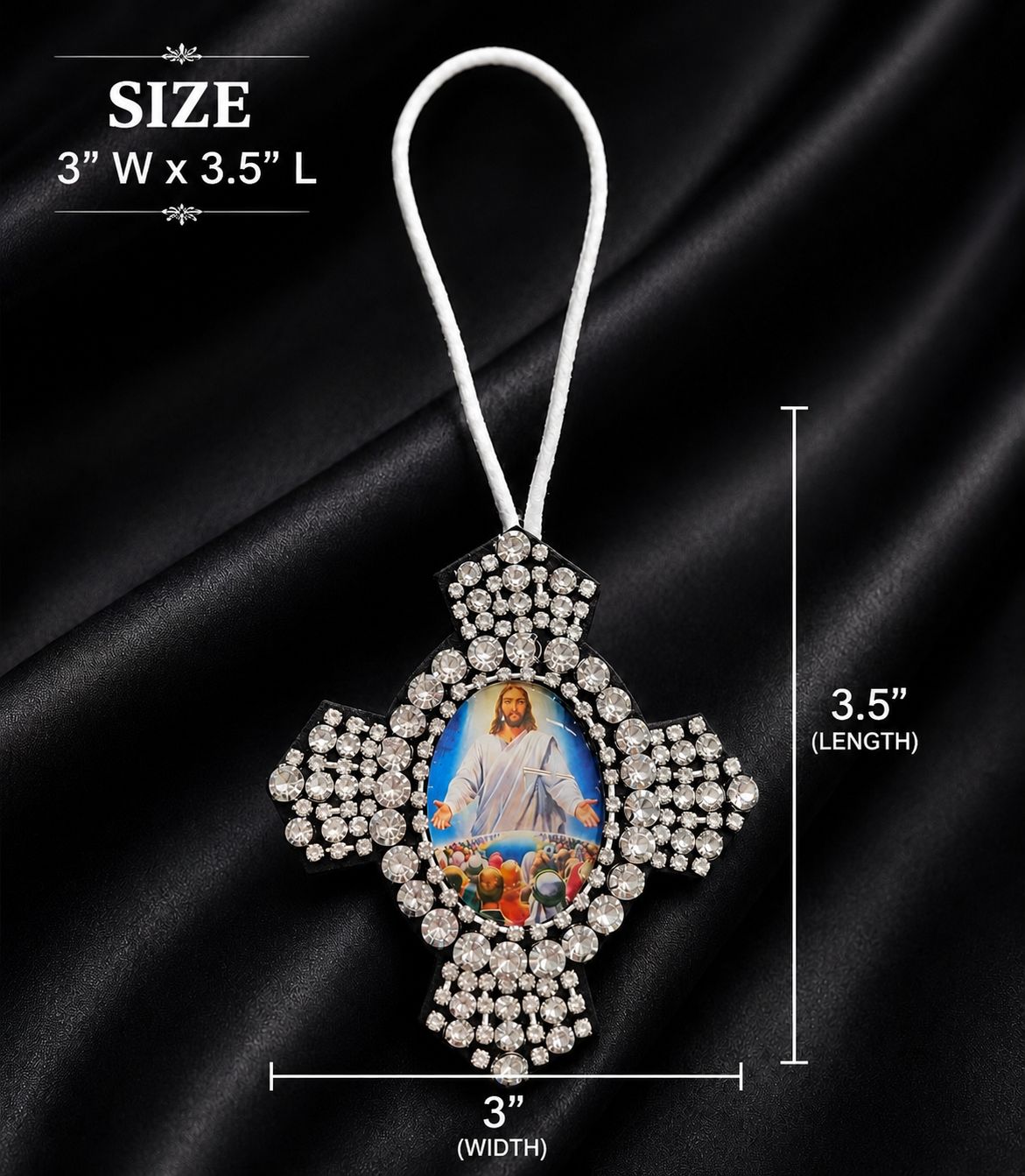Handcrafted Religious Rearview Mirror Charm