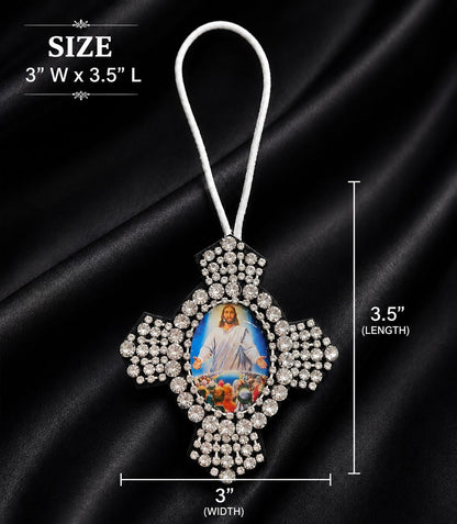Handcrafted Religious Rearview Mirror Charm
