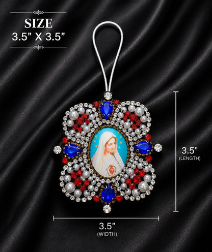 Handcrafted Religious Rearview Mirror Charm