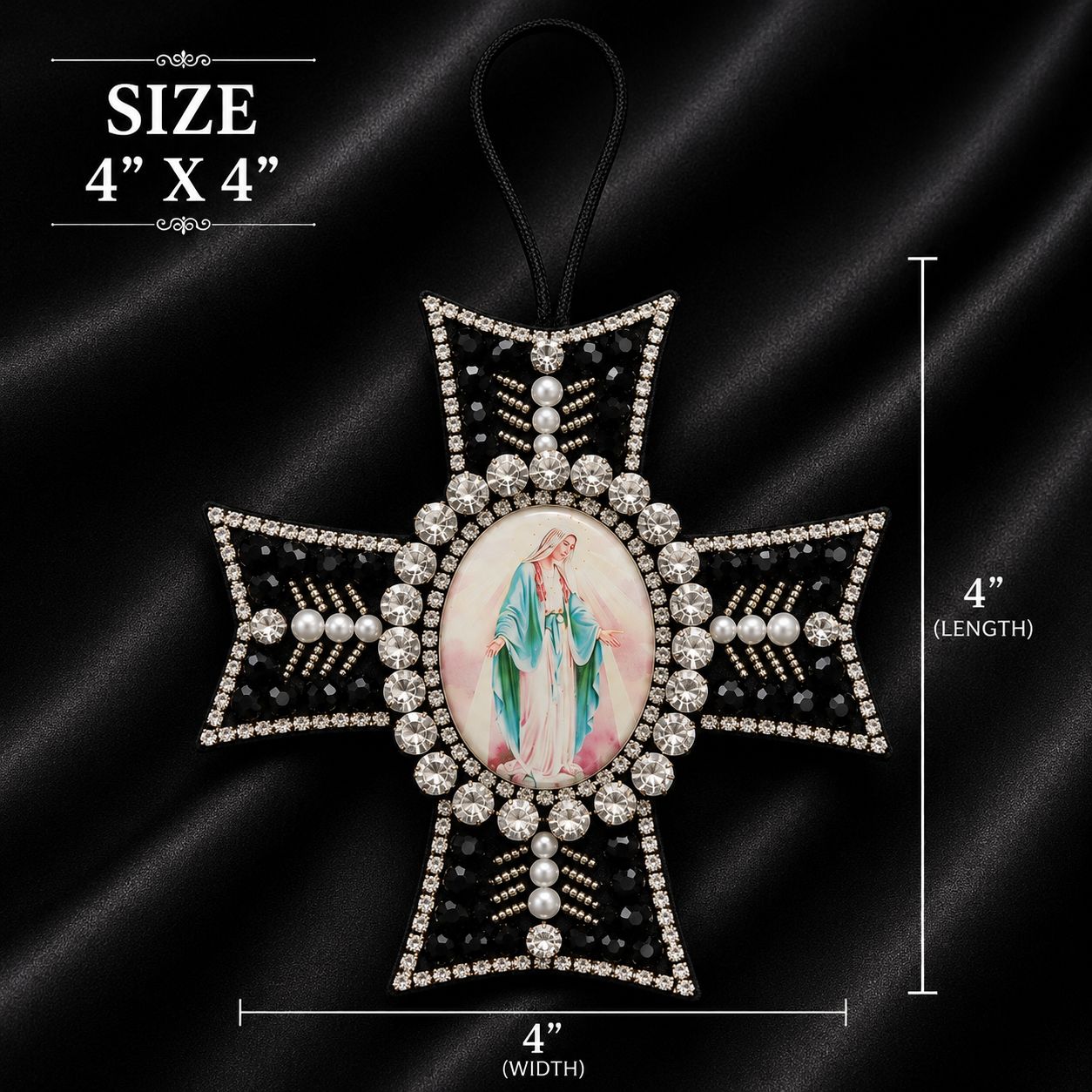 Handcrafted Religious Rearview Mirror Charm