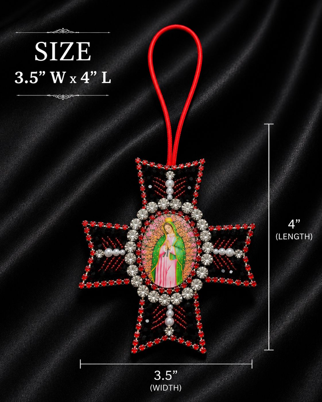 Handcrafted Religious Rearview Mirror Charm