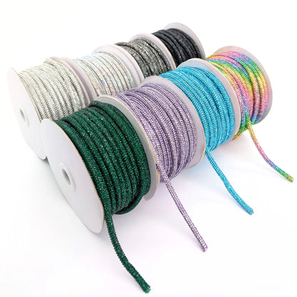 6MM Rhinestone Rope By Roll | 20 Yards