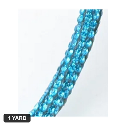 6MM Rhinestone Rope - Aquamarine - 1 Yard