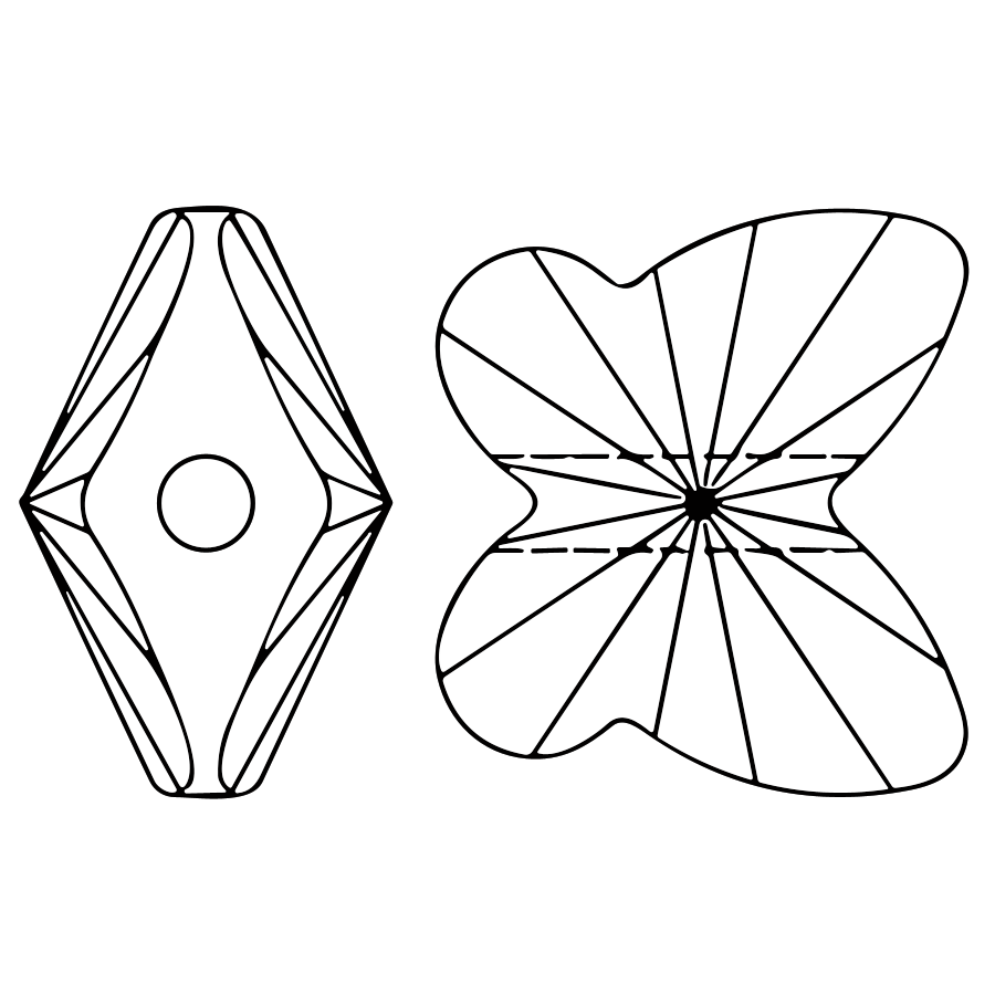 Butterfly shape Rhinestone 7x8mm NON Hot-fix Mini Bag 2502