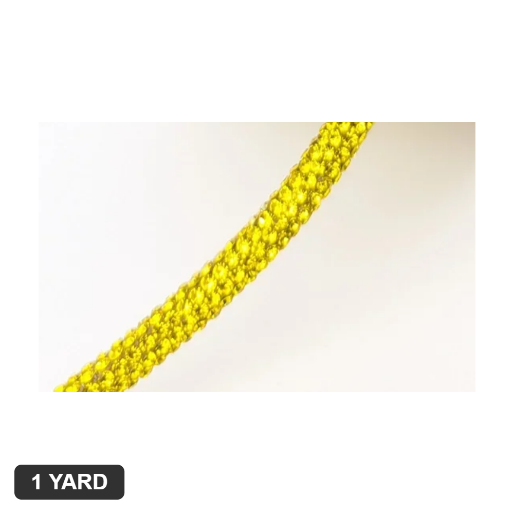 6MM Rhinestone Rope - Citrine (Yellow) - 1 Yard