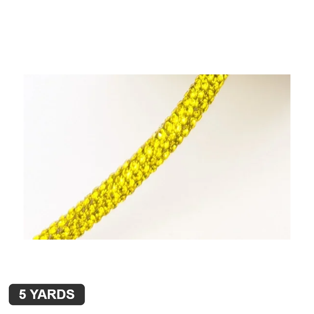 6MM Rhinestone Rope - Citrine (Yellow) - 5 Yards