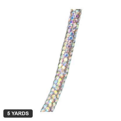 6MM Rhinestone Rope - Crystal AB - 5 Yards