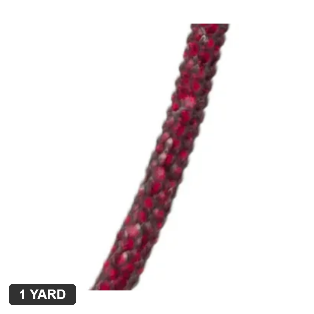 6MM Rhinestone Rope - Dark Siam (Dark red) - 1 Yard