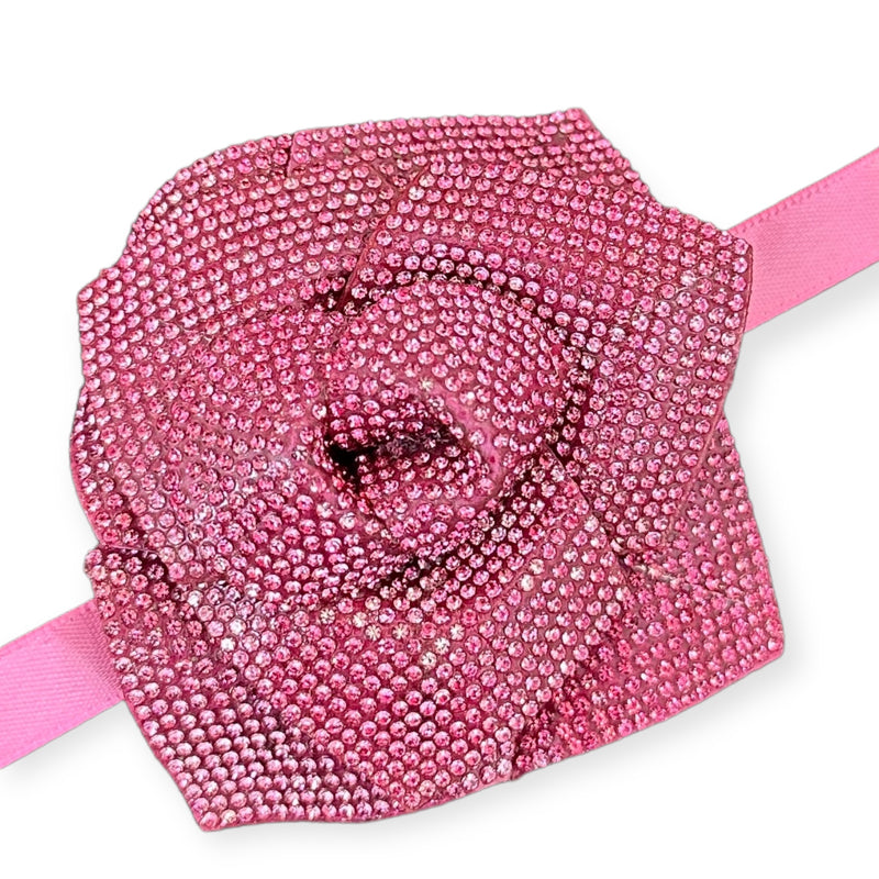 Rose Rhinestone Patch with ribbon- Belt-Chocker-Hair band- Shoe