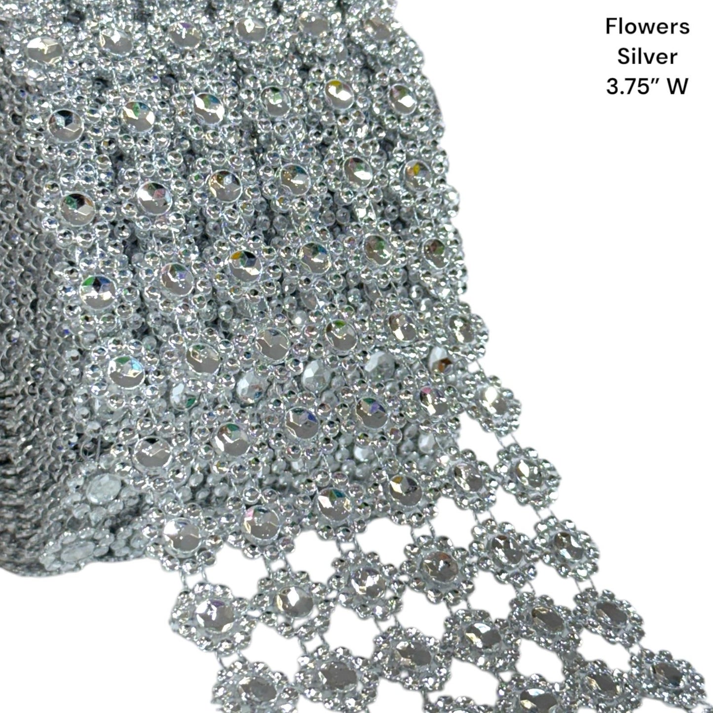 Sparkly Plastic Shaped Trims – Flower, Heart & More | Stitch or Glue On | Lightweight Decorative Trim