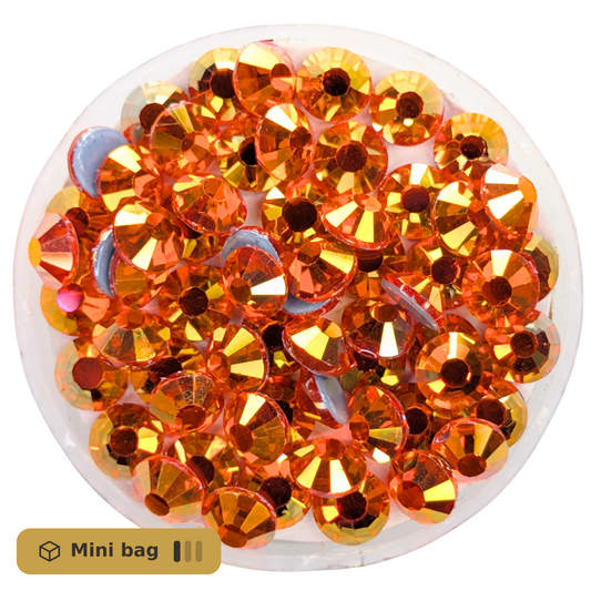 CrystAX Gold Orange AB Hot-fix Mini Bag