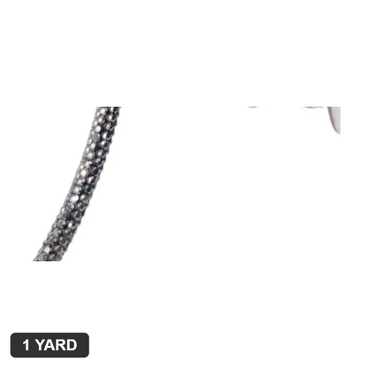 6MM Rhinestone Rope - Hematite - 1 Yard