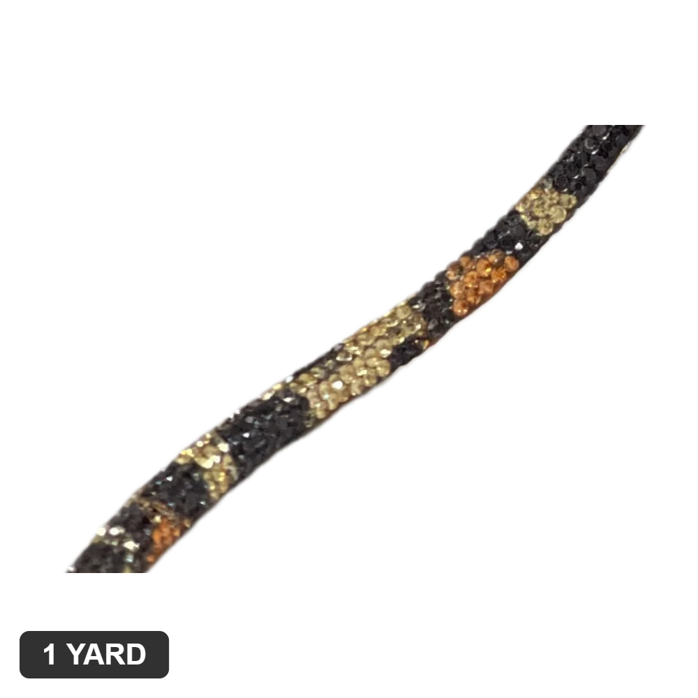 6MM Rhinestone Rope - Leopard (NOT WATERPROOF) - 1 Yard