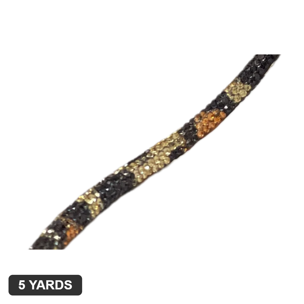 6MM Rhinestone Rope - Leopard (NOT WATERPROOF) - 5 Yards