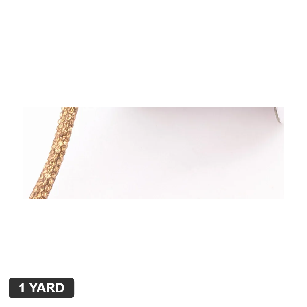 6MM Rhinestone Rope - Lt.Col.Topaz(Gold) - 1 Yard