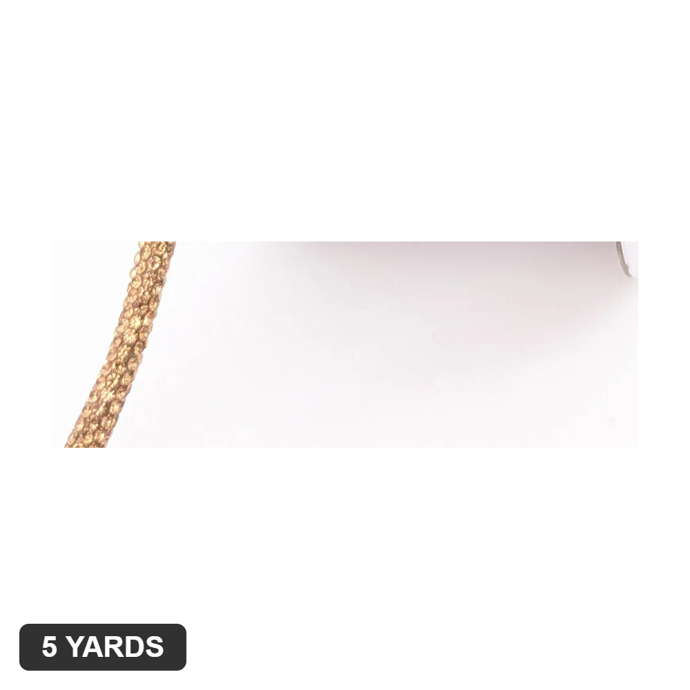 6MM Rhinestone Rope - Lt.Col.Topaz(Gold) - 5 Yards