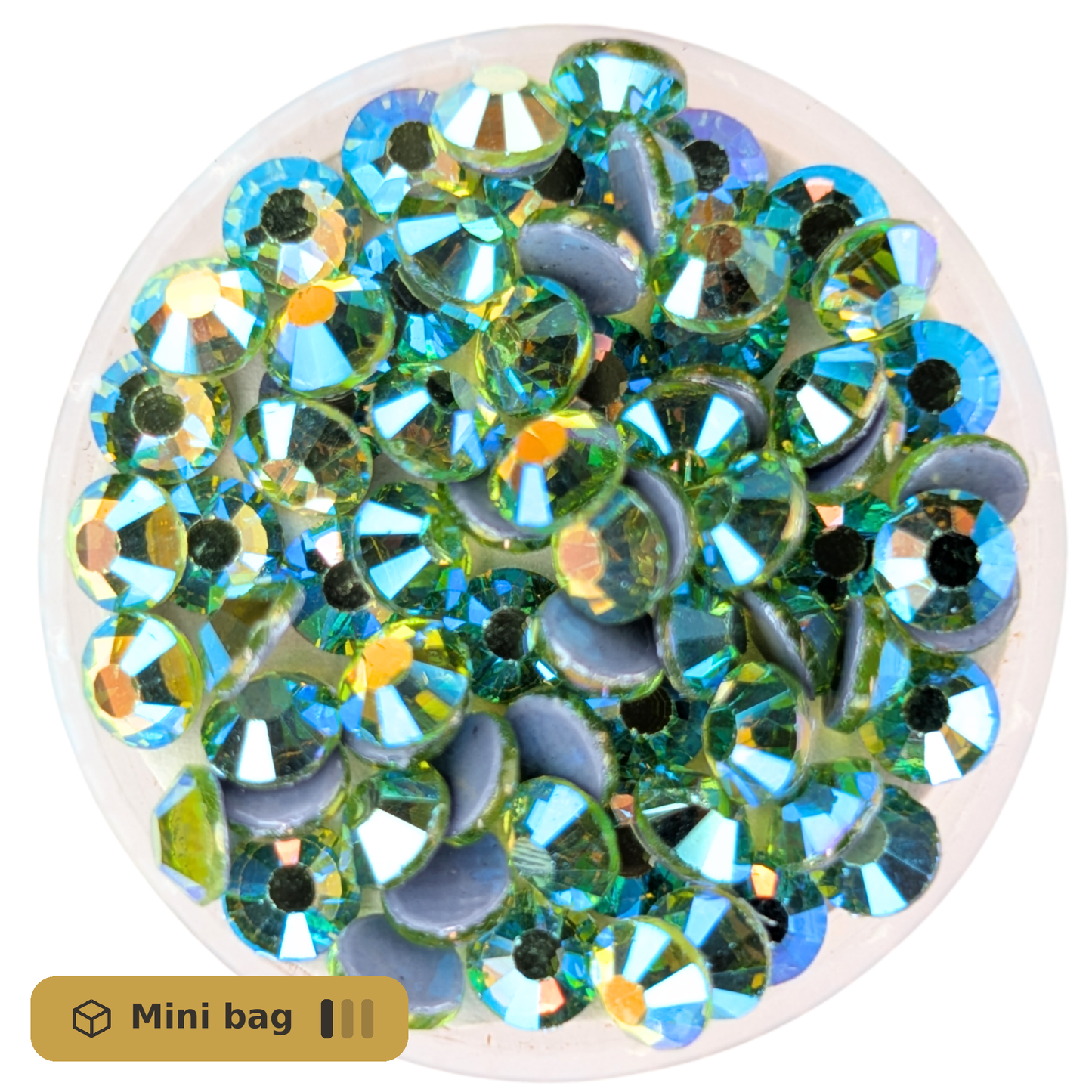 CrystAX Peridot AB Hot-fix Mini Bag