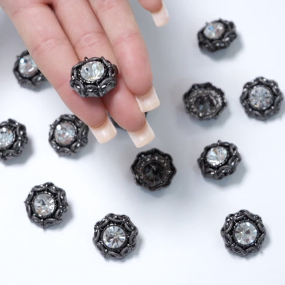 Rhinestone Flower Button 204-20