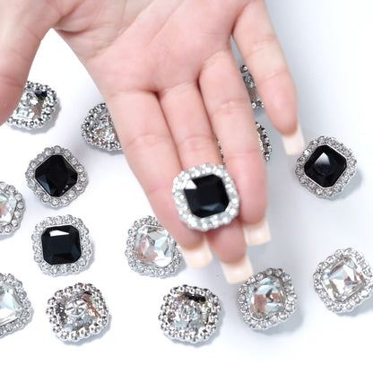 Rhinestone Square Button 204-17