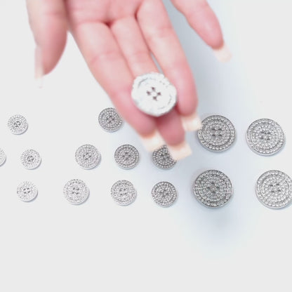 Rhinestone Flat Button 3 sizes 204-29