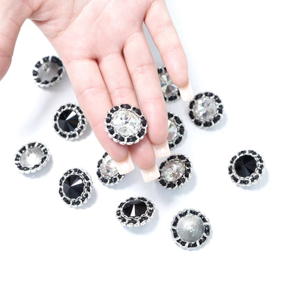 Rhinestone Flower Button 24.72mm x 24.72mm 204-21