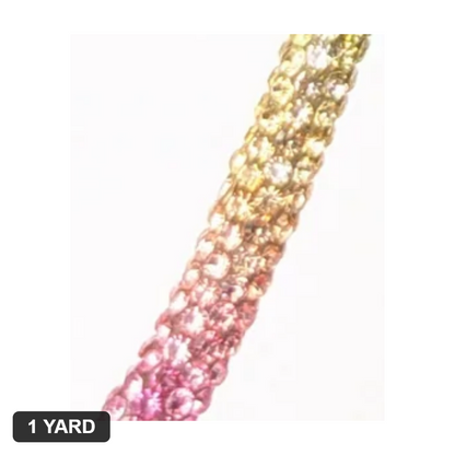 6MM Rhinestone Rope - Rainbow (NOT WATERPROOF) - 1 Yard