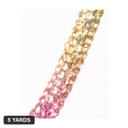 6MM Rhinestone Rope - Rainbow (NOT WATERPROOF) - 5 Yards