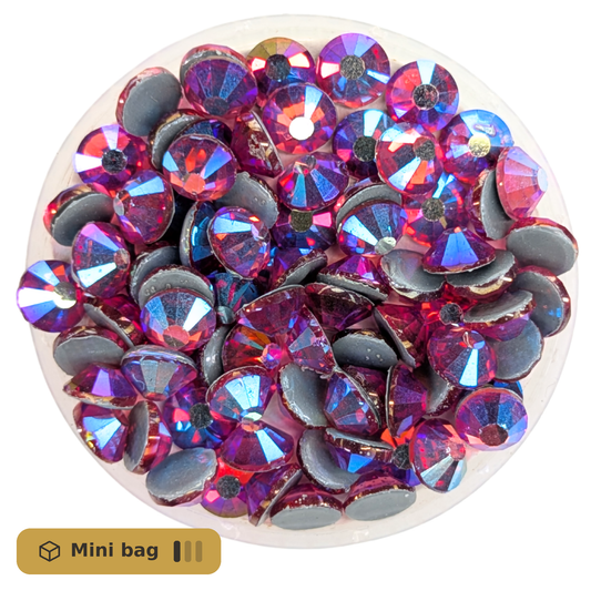 CrystAX Rose Pink AB Hot-fix Mini Bag
