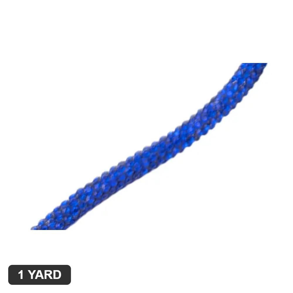 6MM Rhinestone Rope - Sapphire - 1 Yard
