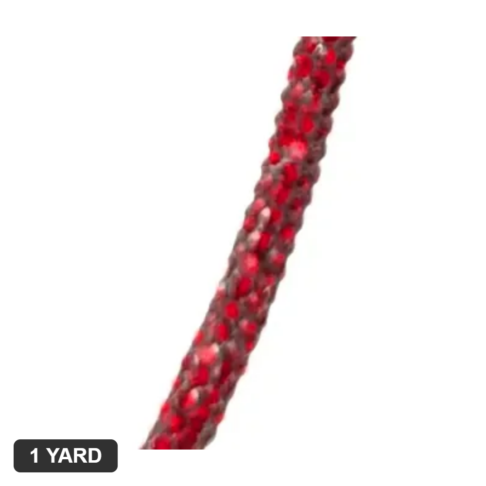 6MM Rhinestone Rope - Siam (Red) - 1 Yard