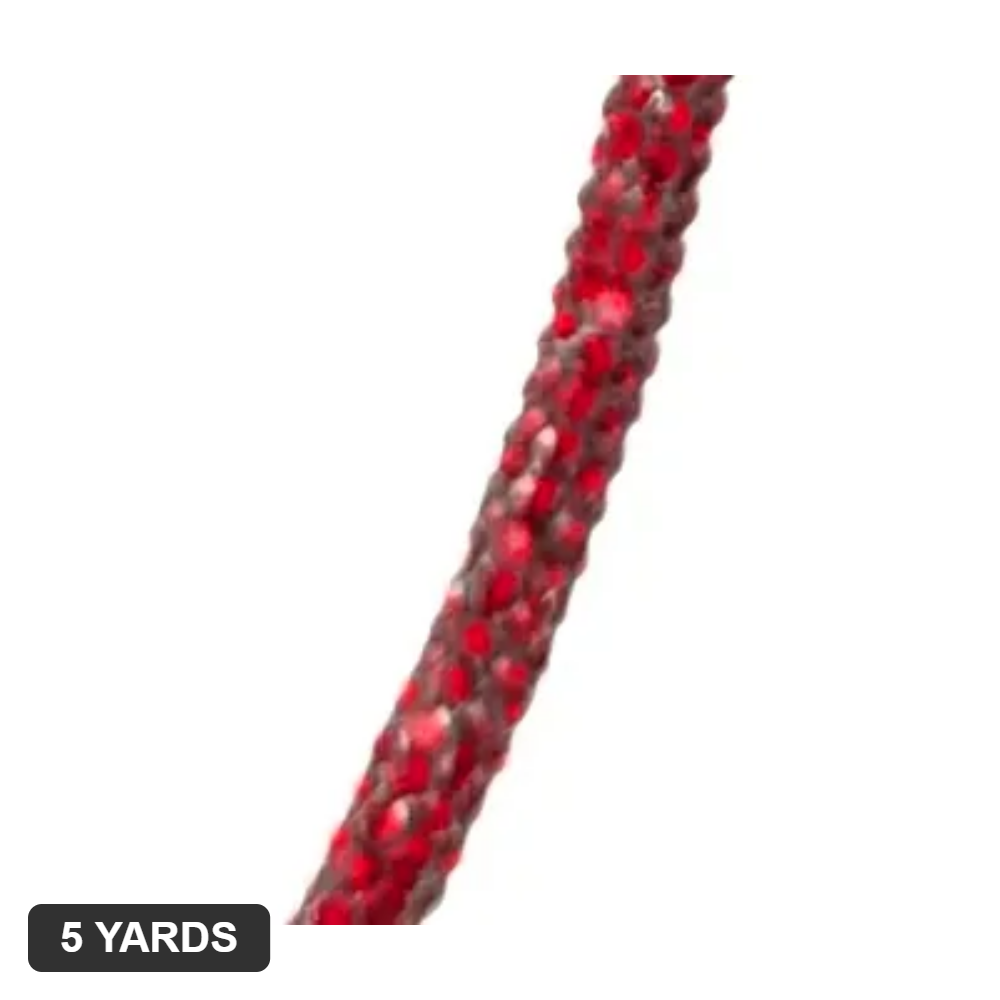 6MM Rhinestone Rope - Siam (Red) - 5 Yards