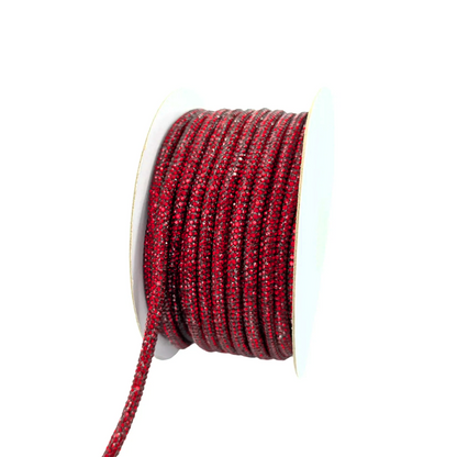 6MM Rhinestone Rope - Siam (Red)