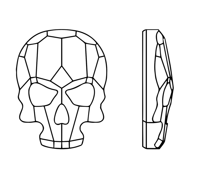Skull shape Rhinestone Non Hot-fix Mini Bag 2570