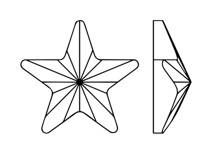 Star shape Rhinestone 5x5mm NON Hot-fix Mini Bag 2561