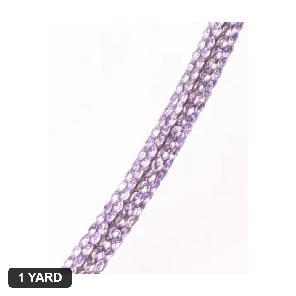 6MM Rhinestone Rope - Violet(Lilac) (NOT WATERPROOF) - 1 Yard