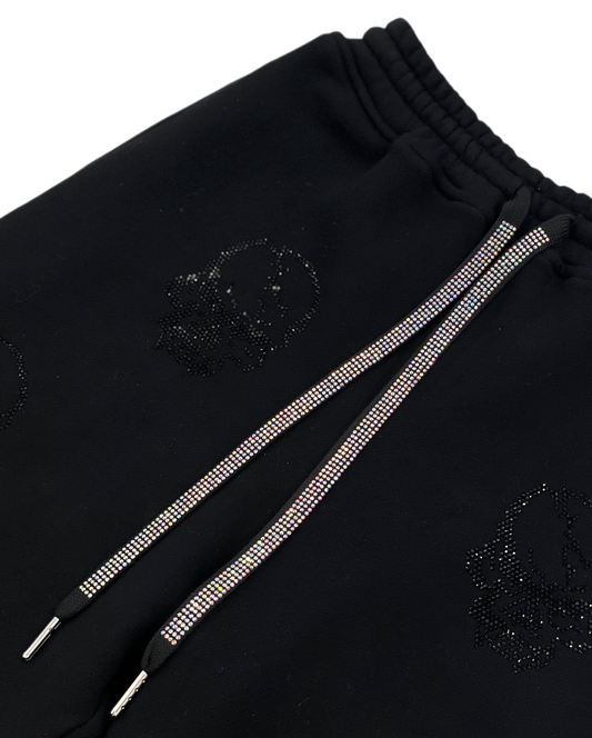 Rhinestone Flat Drawstring 10MM