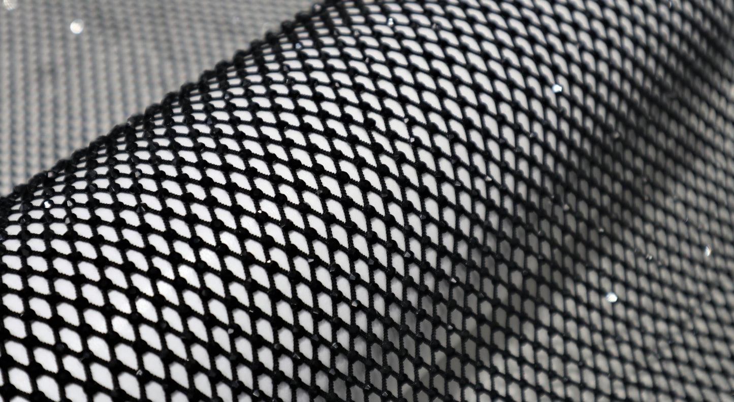 AF11-Strech Intense Rhinestone Fabric 30 cm x5 Meter / 11.8" x 196.8"