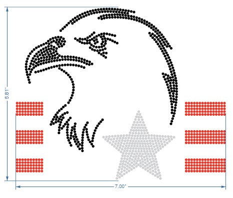 21016 Eagle with USA flag