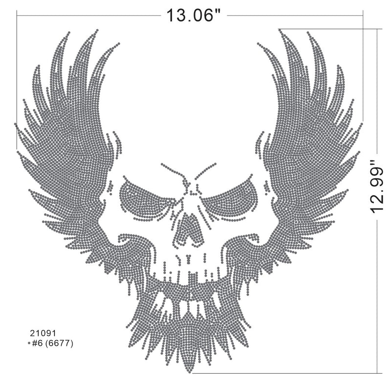 21091 Skull With Wings