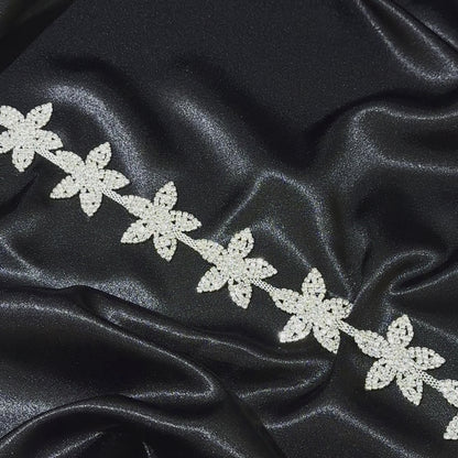 Rhinestone flower trim LA-213 by yard