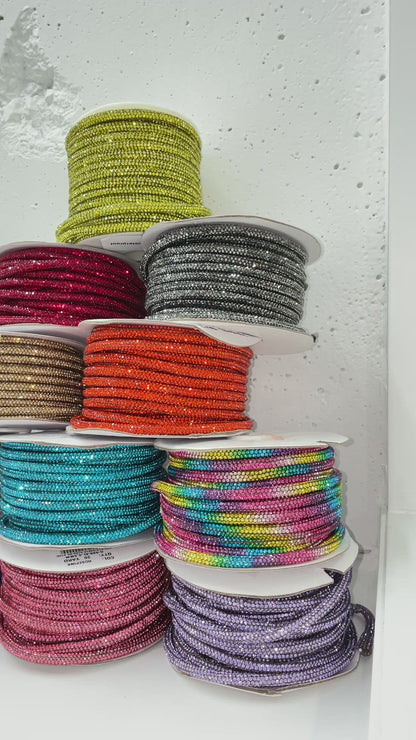 6MM Rhinestone Rope By Roll | 20 Yards