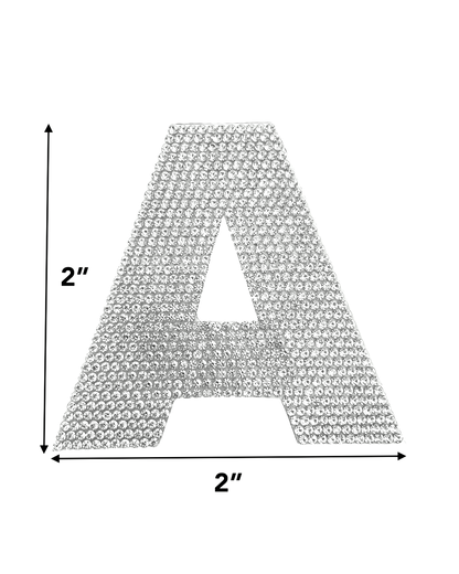 2" Exclusive Rhinestone Mesh Hot-fix Letters