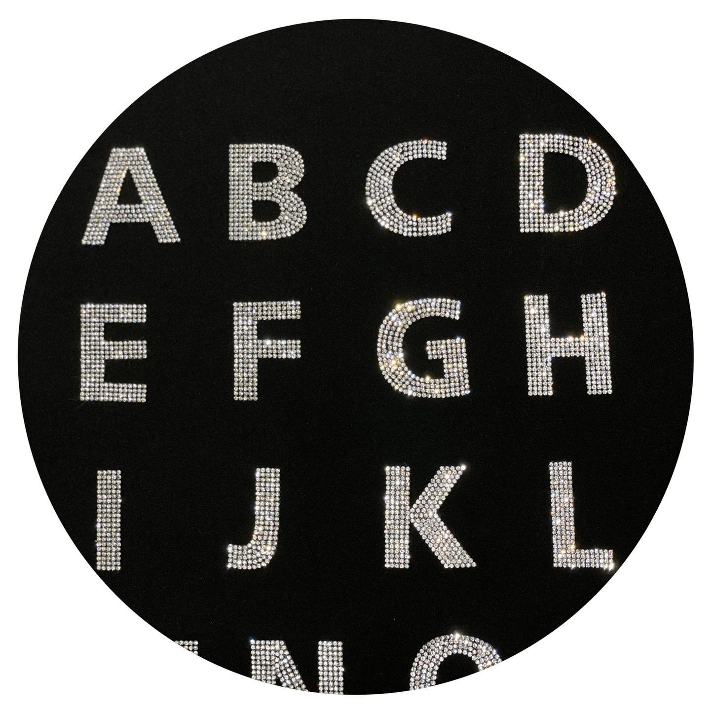 2" Exclusive Rhinestone Mesh Hot-fix Letters