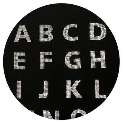 2" Exclusive Rhinestone Mesh Hot-fix Letters