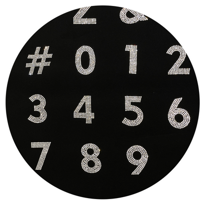 2" Exclusive Rhinestone Mesh Hot-fix Letters