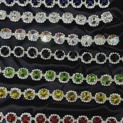 Pointy Sunflower rhinestone trim LA-323 by yard
