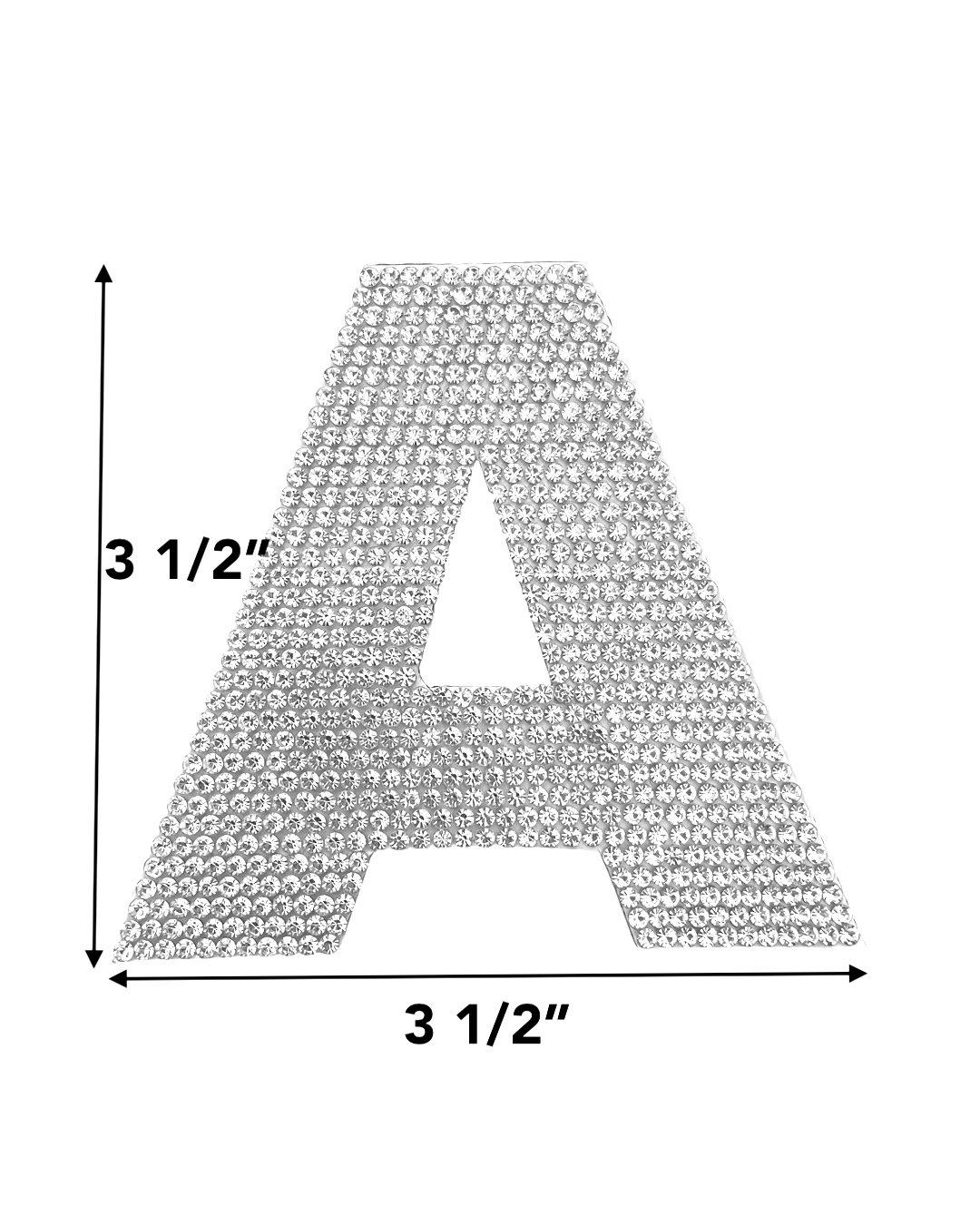 3 1/2" Exclusive Rhinestone Mesh Hot-fix Letters