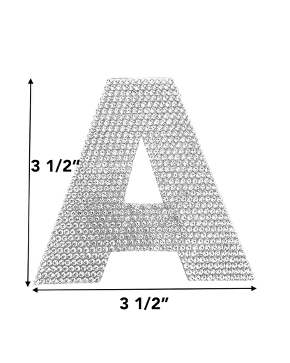 3 1/2" Exclusive Rhinestone Mesh Hot-fix Letters